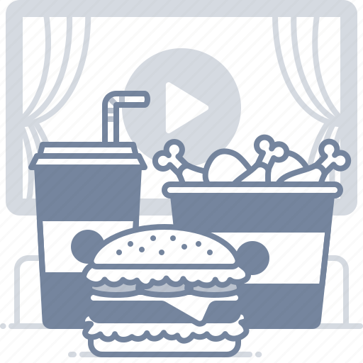 Cinema, burger, chicken, wings icon - Download on Iconfinder