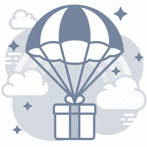 Gift, present, air, delivery icon - Download on Iconfinder