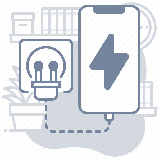 Power, socket, cord, smartphone, charging icon - Download on Iconfinder
