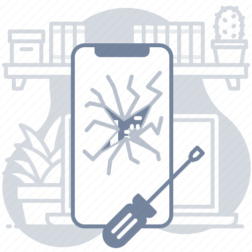 Smartphone, broken, repair, fix icon - Download on Iconfinder