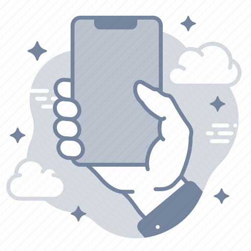 Smartphone, hand, phone icon - Download on Iconfinder