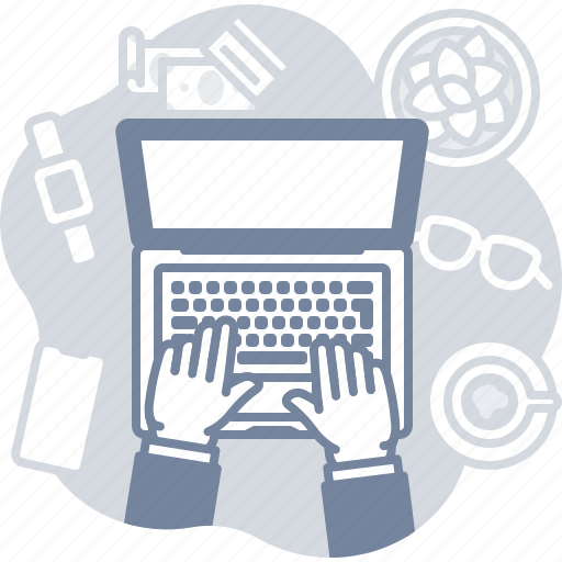 Hands, laptop, work, workplace icon - Download on Iconfinder