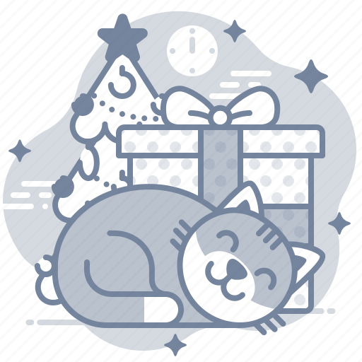 Cat, gifts, xmas, tree icon - Download on Iconfinder