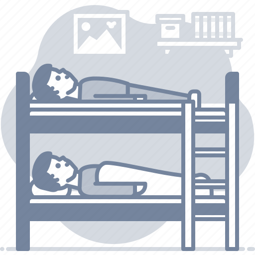 Hotel, hostel, bunk, bed icon - Download on Iconfinder