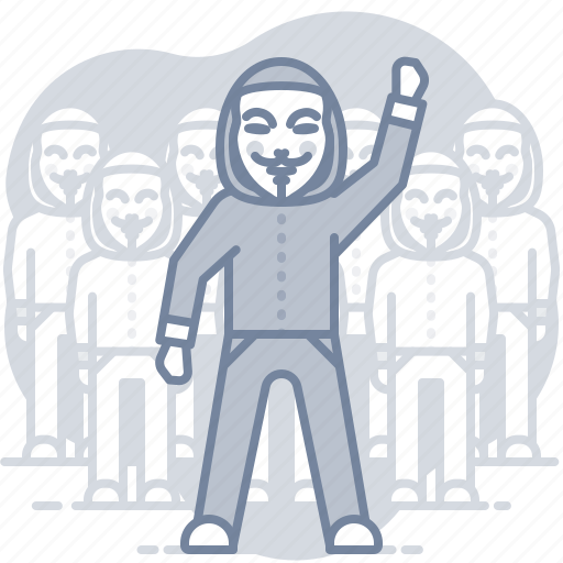 Anonymous, meeting, hacker, opposition icon - Download on Iconfinder