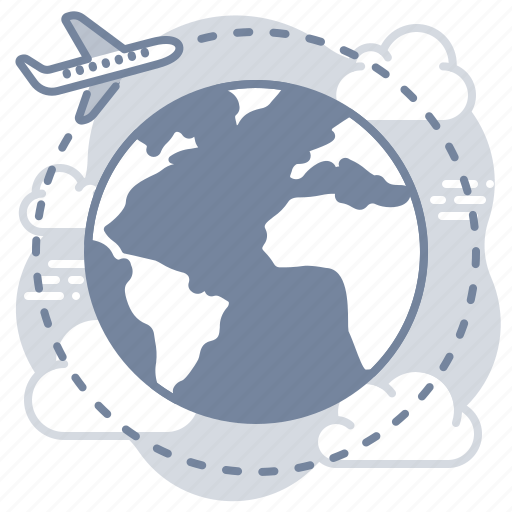 Travel, around, world, flight icon - Download on Iconfinder