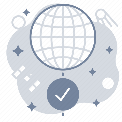 Global, connection, network, ok icon - Download on Iconfinder