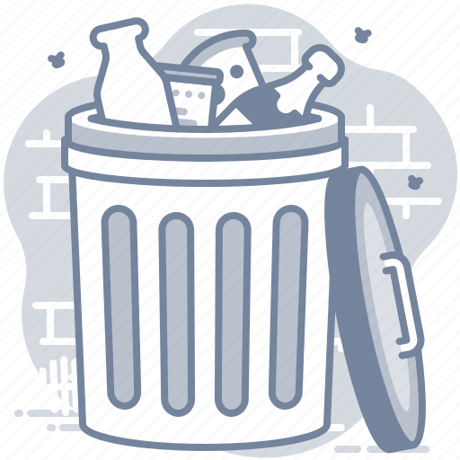 Trash, garbage, can, full icon - Download on Iconfinder