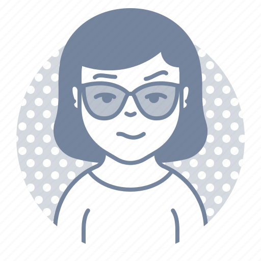 Woman, glasses, smirks icon - Download on Iconfinder