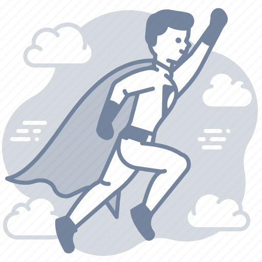 Superhero, hero, flying, power icon - Download on Iconfinder
