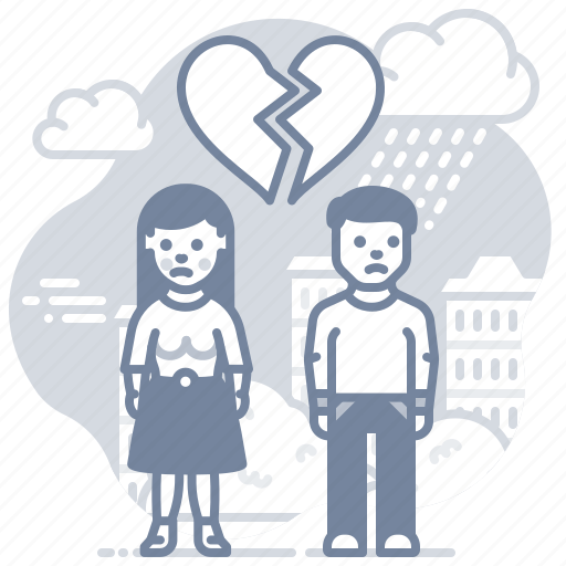 Broken, heart, man, woman icon - Download on Iconfinder