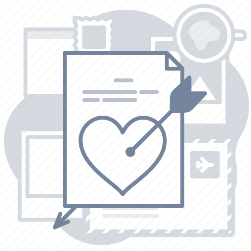 Valentine, letter, heart, love icon - Download on Iconfinder