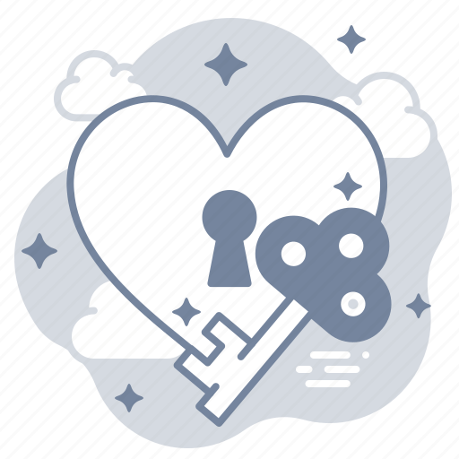 Secret, love, heart, key icon - Download on Iconfinder