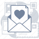 mail, love, letter, valentine