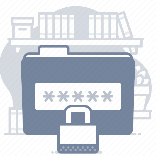Folder, secure, lock, password icon - Download on Iconfinder