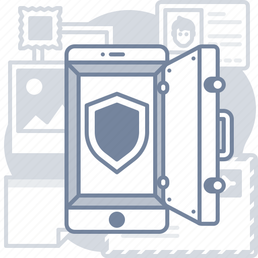 Shield, smartphone, protection, safe icon - Download on Iconfinder