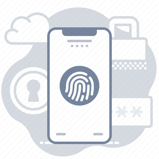 Touch, id, lock, smartphone icon - Download on Iconfinder
