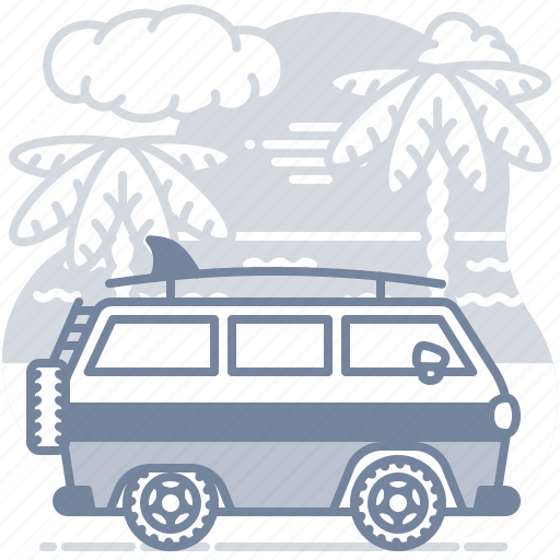 Minivan, van, hippy, retro, vacation icon - Download on Iconfinder