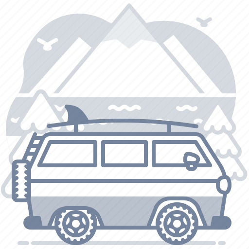Minivan, van, hippy, retro, vacation icon - Download on Iconfinder