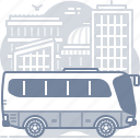 bus, city, transport