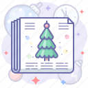 newspaper, tree, christmas