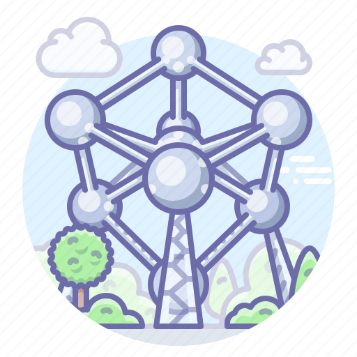 Atomium, belgium, brussels, landmark icon - Download on Iconfinder