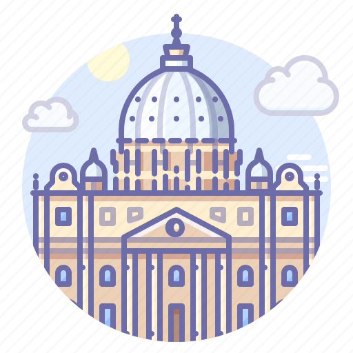 Basilica, peter, vatican, landmark icon - Download on Iconfinder
