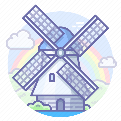 Nederland, windmill, pump, landmark icon - Download on Iconfinder