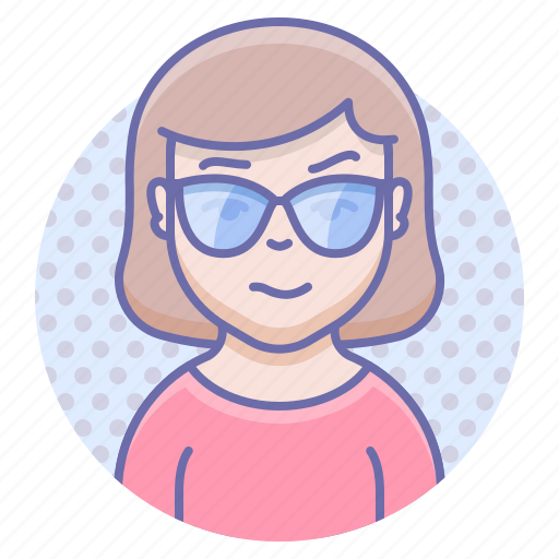 Glasses, smirks, girl icon - Download on Iconfinder