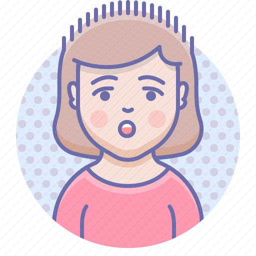 Frightened, shock, girl icon - Download on Iconfinder