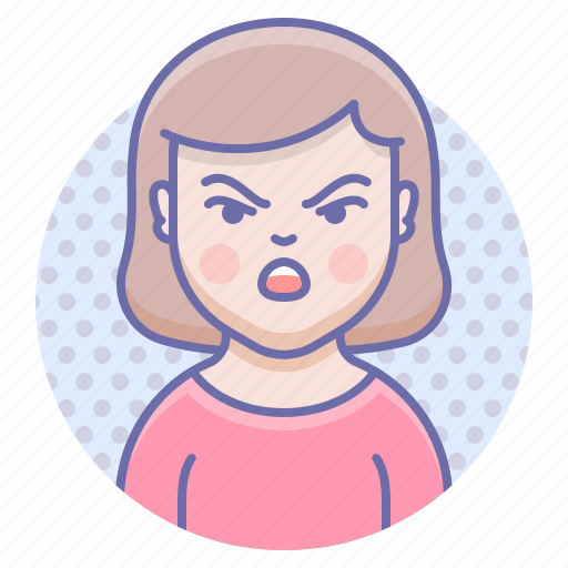 Angry, scream, girl icon - Download on Iconfinder