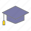 cap, cerenmony, education, graduate, graduation, hat, school 