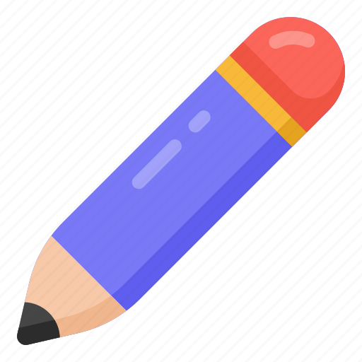 Pencil, writing tool, stationery, writing equipment, soft pencil icon - Download on Iconfinder