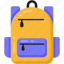 backpack, knapsack, rucksack, school bag, bag