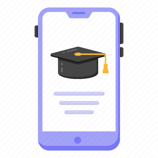Education app, mobile app, smartphone app, online graduation, online learning icon - Download on Iconfinder