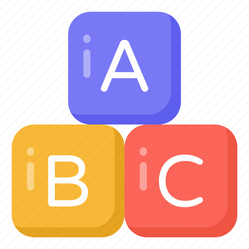 Alphabetic blocks, abc blocks, education, kindergarten, english icon - Download on Iconfinder