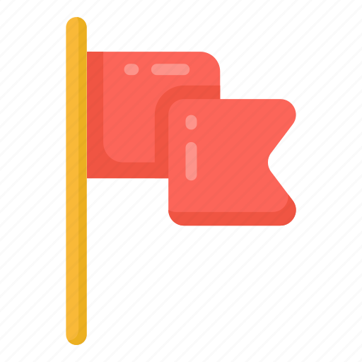 Flag, flagpole, streamer, waving flag, fluttering flag icon - Download on Iconfinder