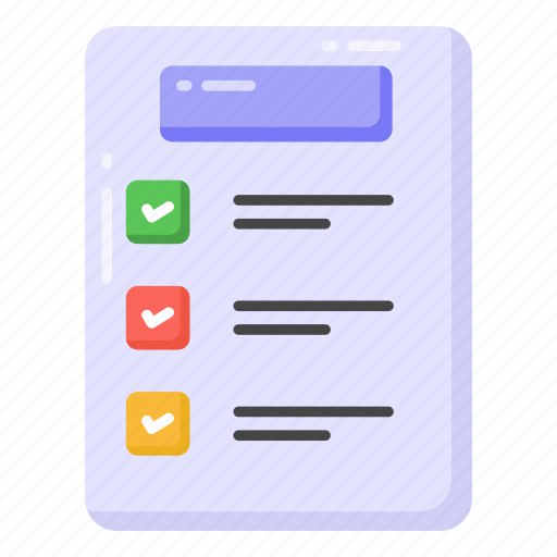 Todo list, checklist, list, task list, worksheet icon - Download on Iconfinder