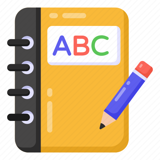 Abc book, alphabetic book, alphabetic booklet, notebook, jotter icon - Download on Iconfinder