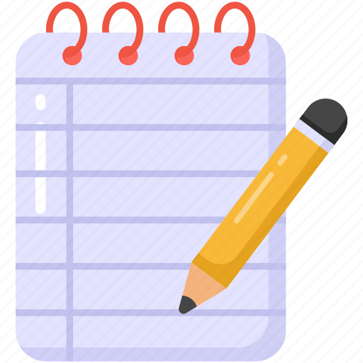 Notepad, writing pad, writing booklet, jotter, diary icon - Download on Iconfinder