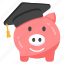 educational savings, academic savings, piggy bank, penny bank, educational deposit 