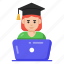 online graduate, online degree, online diploma, elearning, online student 
