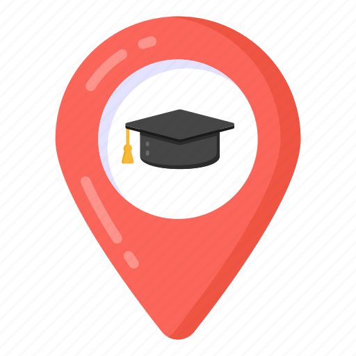 School location, navigation, gps, geolocation, school direction icon - Download on Iconfinder