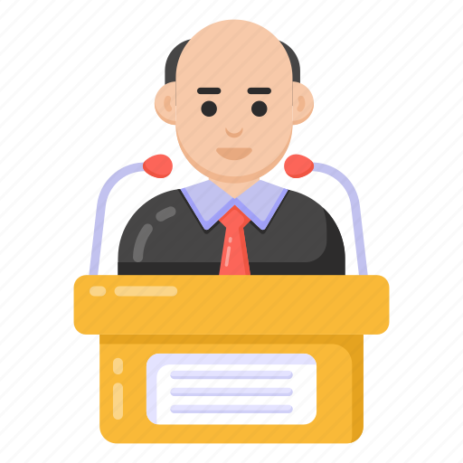 Lecture, speech, talk, principal speech, school speech icon - Download on Iconfinder