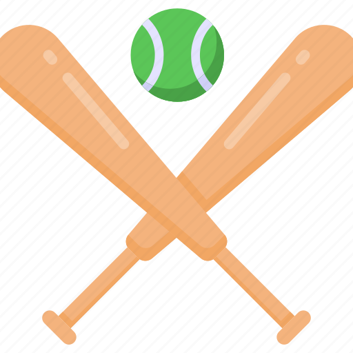 Sports, baseball, game, baseball equipment, ball with bat icon - Download on Iconfinder