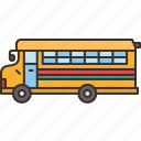 bus, school, transportation, public, service