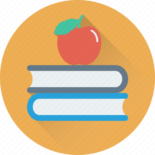 Apple, book, education, knowledge, study icon - Download on Iconfinder