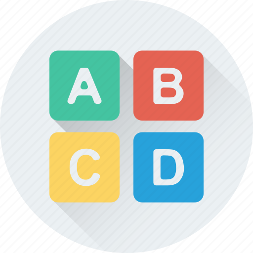Abc, alphabet blocks, alphabets, primary, study icon - Download on Iconfinder
