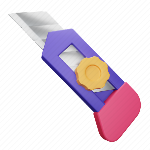 Cutter, blade, cut, tool, knife, cutting 3D illustration - Download on Iconfinder