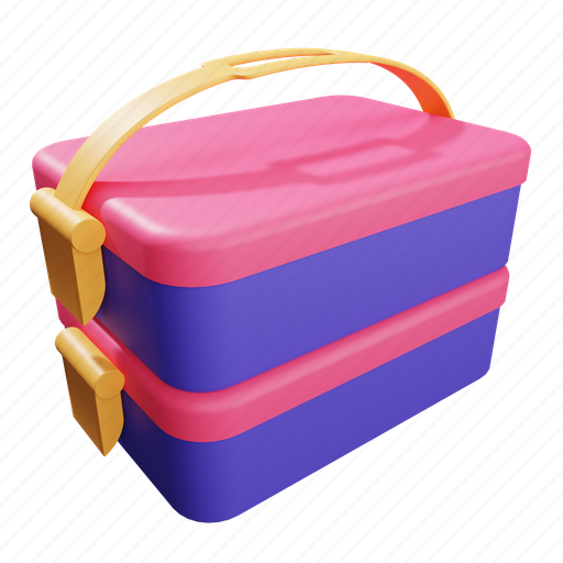 Food, spaces, basket, school, bag, briefcase, education 3D illustration - Download on Iconfinder